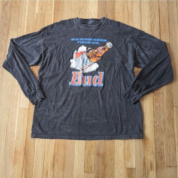 Budweiser Bud Long sleeve graphic t-shirt - Picture 1 of 4